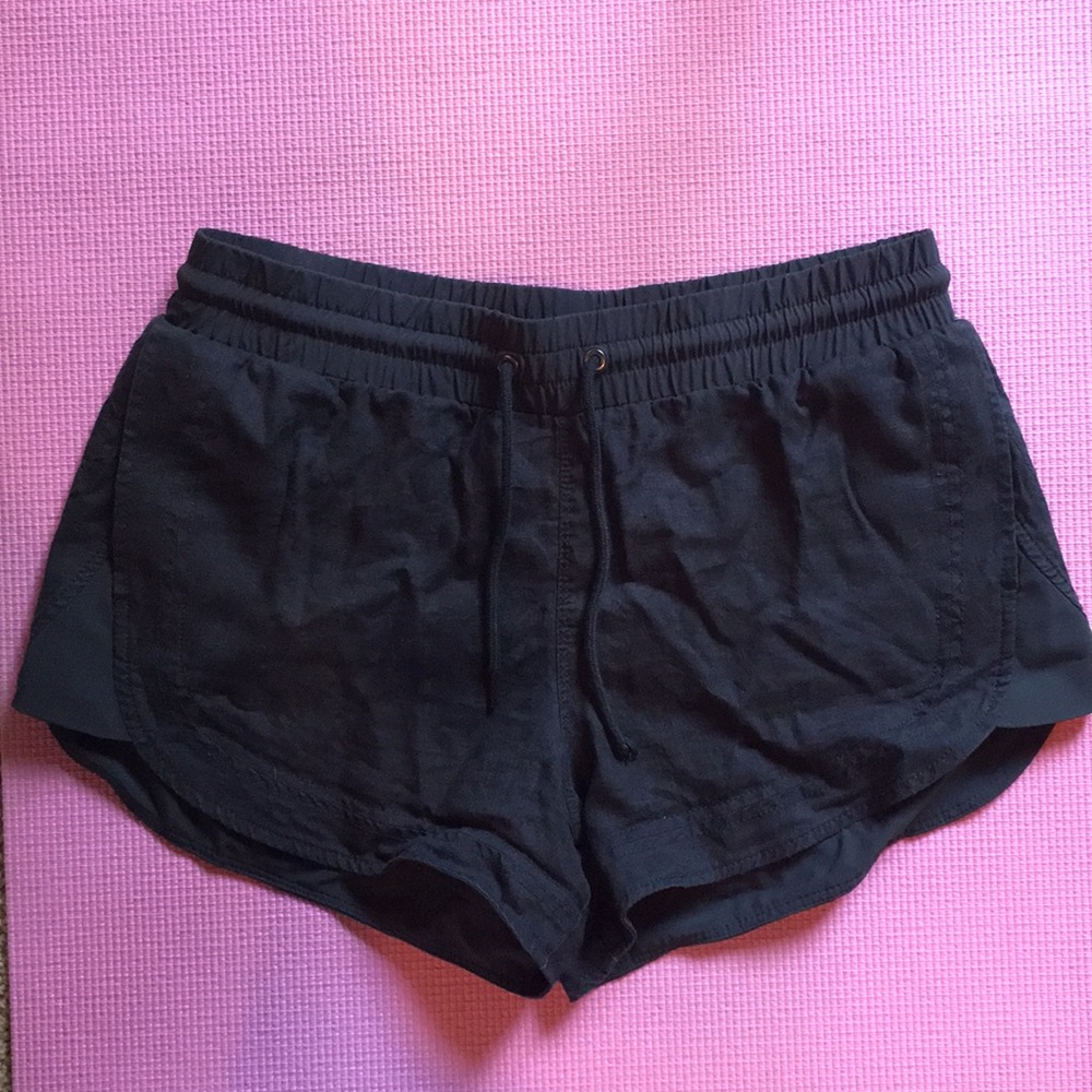 Black Linen Athleta Shorts